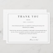 モダン&白エレガントサンキューカード サンキューカード (正面/裏面)