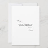 モダン&白エレガント花嫁付きカード セーブザデート (裏面)