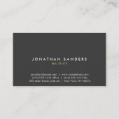 モダン&白ミニマル色 名刺 (裏面)