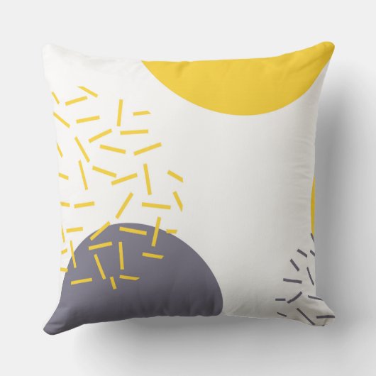 、モダン、粋で幾何学的な芸術黄色にして下さい、冷却して下さい クッション (裏面)
