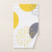 、モダン、粋で幾何学的な芸術黄色にして下さい、冷却して下さい ハンドタオル (ハンドタオル)