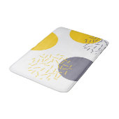 、モダン、粋で幾何学的な芸術黄色にして下さい、冷却して下さい バスマット (アングル)