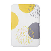 、モダン、粋で幾何学的な芸術黄色にして下さい、冷却して下さい バスマット (正面縦)