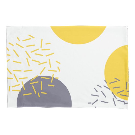 、モダン、粋で幾何学的な芸術黄色にして下さい、冷却して下さい 枕カバー (正面)