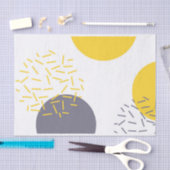 、モダン、粋で幾何学的な芸術黄色にして下さい、冷却して下さい 薄葉紙 (クラフト)