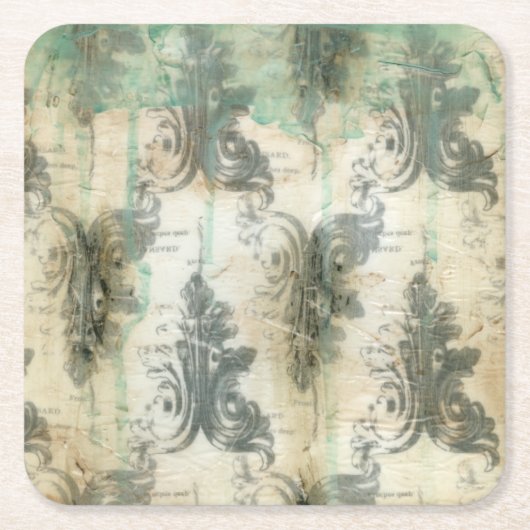 モダン(紋章の)フラ・ダ・リデザイン スクエアペーパーコースター (正面)