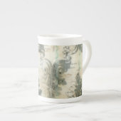 モダン（紋章の）フラ・ダ・リデザイン ボーンチャイナマグカップ (正面右)