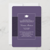 モダン |紫エレガント紫バイオレット1フォトグラード 案内状 (裏面)