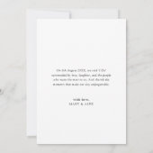 モダン 結婚しました 結婚写真のお知らせ 招待状 (裏面)