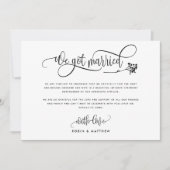 モダン 結婚しました 結婚 / 婚約のお知らせ 招待状 (正面)