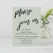 モダン 結婚式の披露宴後にご参加ください サージュ 招待状 (スタンド正面)