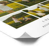 モダン 結婚1周年 フォト コラージュ カップル オーダーメイド ポスター (角)