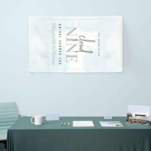 モダン 花嫁は雲の上に ウェルカムサイン 横断幕 (トレードショー)