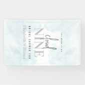 モダン 花嫁は雲の上に ウェルカムサイン 横断幕 (横)