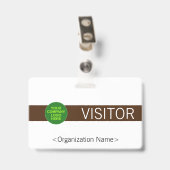 モダン「訪問者」バッジ バッジ (裏面 （クリップ付）)