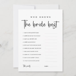 モダン 誰が花嫁を一番知っている？ ゲームカード 招待状