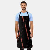 モダン，都市シンプル植物抽象グラフィックアート エプロン (着用した状態)