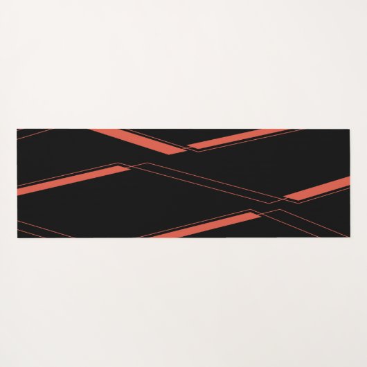 モダン，都市シンプル植物抽象グラフィックアート ヨガマット (裏面(横))