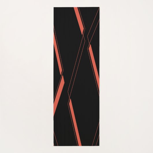 モダン，都市シンプル植物抽象グラフィックアート ヨガマット (裏面)