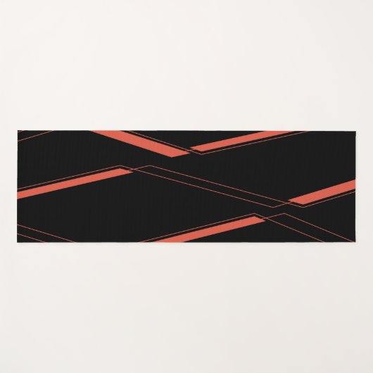 モダン，都市シンプル植物抽象グラフィックアート ヨガマット (正面(横))