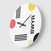 モダン，都市図 ラージ壁時計 (傾斜)