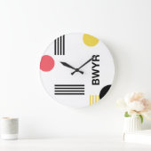 モダン，都市図 ラージ壁時計 (ホーム)