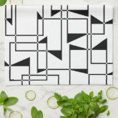 モダン，都市，はっきりした幾何カッコいいパターン芸術 キッチンタオル (折り畳み)