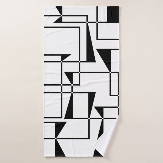 モダン,都市,はっきりした幾何カッコいいパターン芸術 バスタオル (バスタオル)