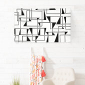 モダン，都市，はっきりした幾何カッコいいパターン芸術 横断幕 (インサイチュ)