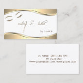 モダン、金ゴールドグリッターの点滅 名刺 (正面/裏面)