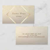 モダン,金ゴールドフレエレガントーム，紙吹雪 名刺 (正面/裏面)