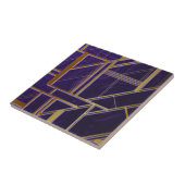 モダン,金ゴールド，アートデコ，紫，地動，ヴィンテージ，シック タイル (側面)