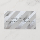 モダン，金フェイク箔ブラシストローク，グリッター 名刺 (裏面)