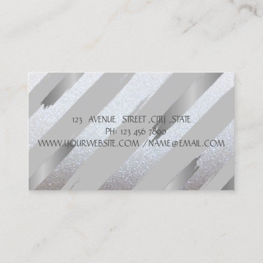 モダン,金フェイク箔ブラシストローク,グリッター 名刺 (裏面)