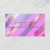 モダン,金フェイク箔ブラシストローク 名刺 (裏面)