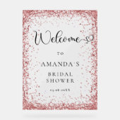 モダン、銅グリッターへようこそ アクリルサイン (正面)