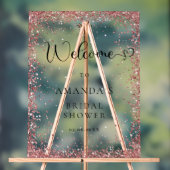 モダン、銅グリッターへようこそ アクリルサイン (ニュートラル)