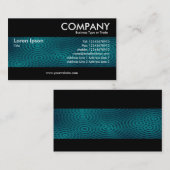 モダン-電気雨暗闇のターコイズ 名刺 (正面/裏面)