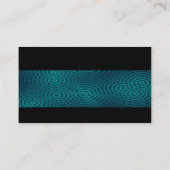 モダン-電気雨暗闇のターコイズ 名刺 (裏面)