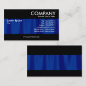 モダン – 青いカーテン 名刺 (正面/裏面)
