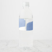 モダン、青い水色 ペットボトルラベル (裏面)