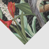 モダン（鳥）ショウジョウコウカンチョウレッドアマリリスコラージュティッシュペーパー 薄葉紙 (詳細)