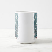 モダン（鳥）ショウジョウコウカンチョウ冬の風景クリスマスの名前 コーヒーマグカップ (中央)