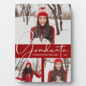 モダン(鳥)ショウジョウコウカンチョウ赤卒業写真コラージュ フォトプラーク (正面)