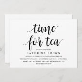 モダン,黒いスクリプト,ブライダルシャワー 招待状 (正面/裏面)