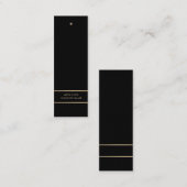 モダン &、黒お洒落および金ゴールドギフトラベル スキニー名刺 (正面/裏面)