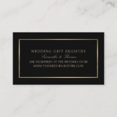モダン &、黒お洒落色と金ゴールド、ギフトレジストリ エンクロージャーカード (正面)