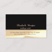 モダン，黒エレガント,金ゴールド紙吹雪ロイヤリティカード ロイヤリティカード (裏面)