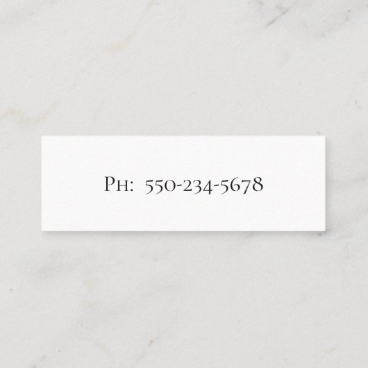 モダン、黒男らしおよび白の名刺 スキニー名刺 (裏面)