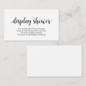 モダン、黒素朴のスクリプト、シャワーを表示 エンクロージャーカード (正面/裏面)